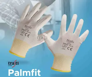 Glove Industri Glove Polyester Palm Fit- Putih<br> 1 palmfit_white