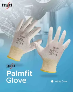 Glove Industri Glove Polyester Palm Fit Putih palmfit white